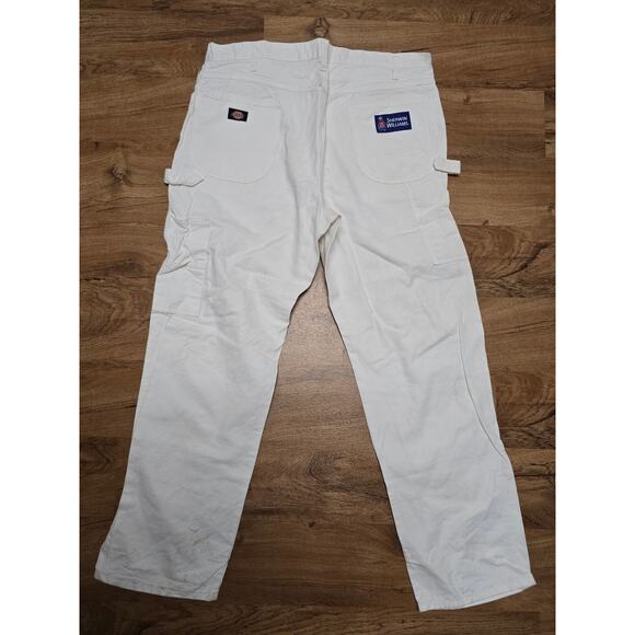 Dickies Sherwin Williams Mens 40x32 Painter Pants White Workwear Utility - Picture 6 of 16